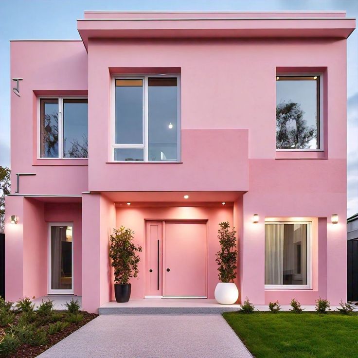 رنگ صورتی در نما| رنگ صورتی در دکوراسیون