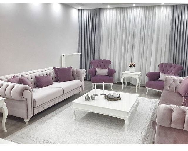 دکوراسیون بنفش و سفید؛ ترکیب زیبایی و آرامش