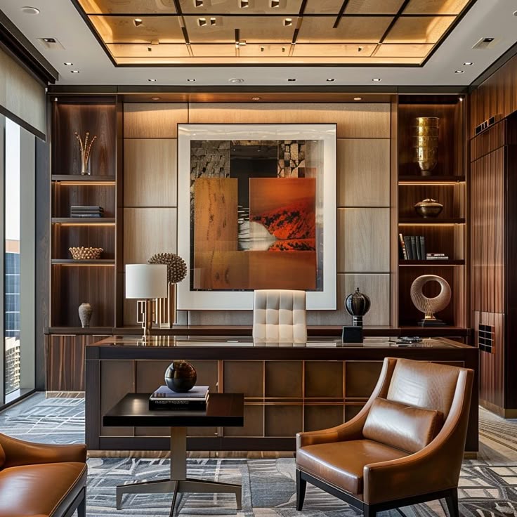 انواع دکوراسیون دفتر کار مدیریت