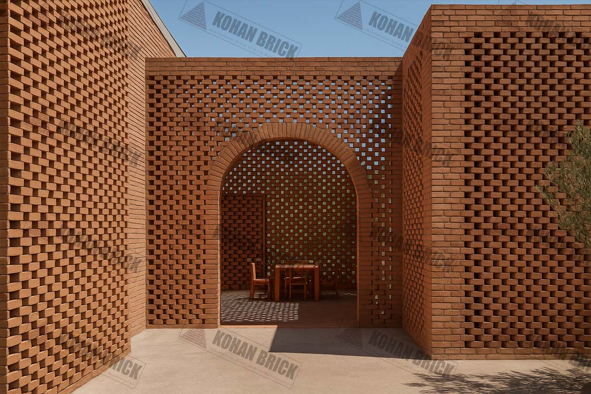 معماری جذاب با آجر سنتی