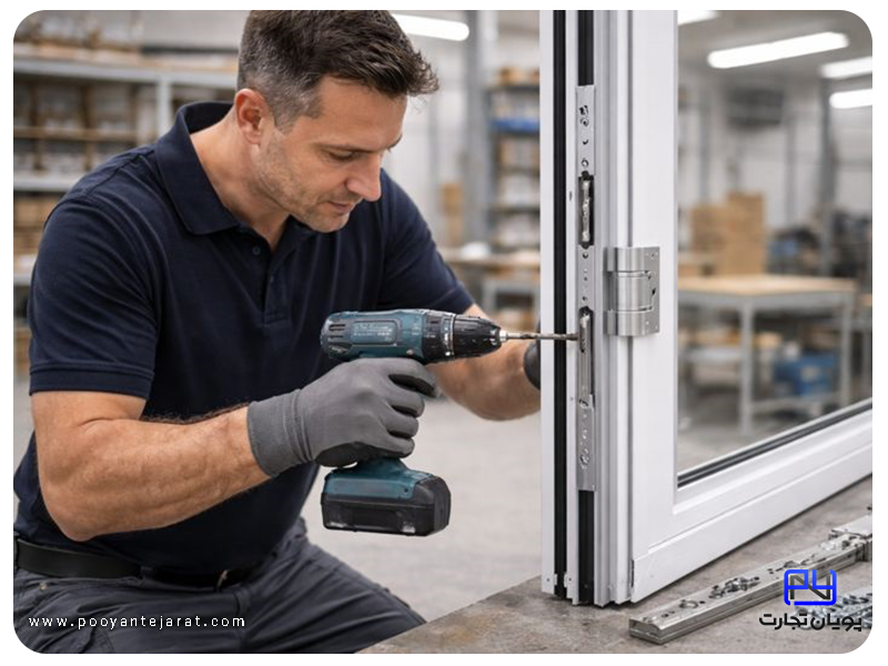 نصب یراق آلات درب و پنجره دوجداره