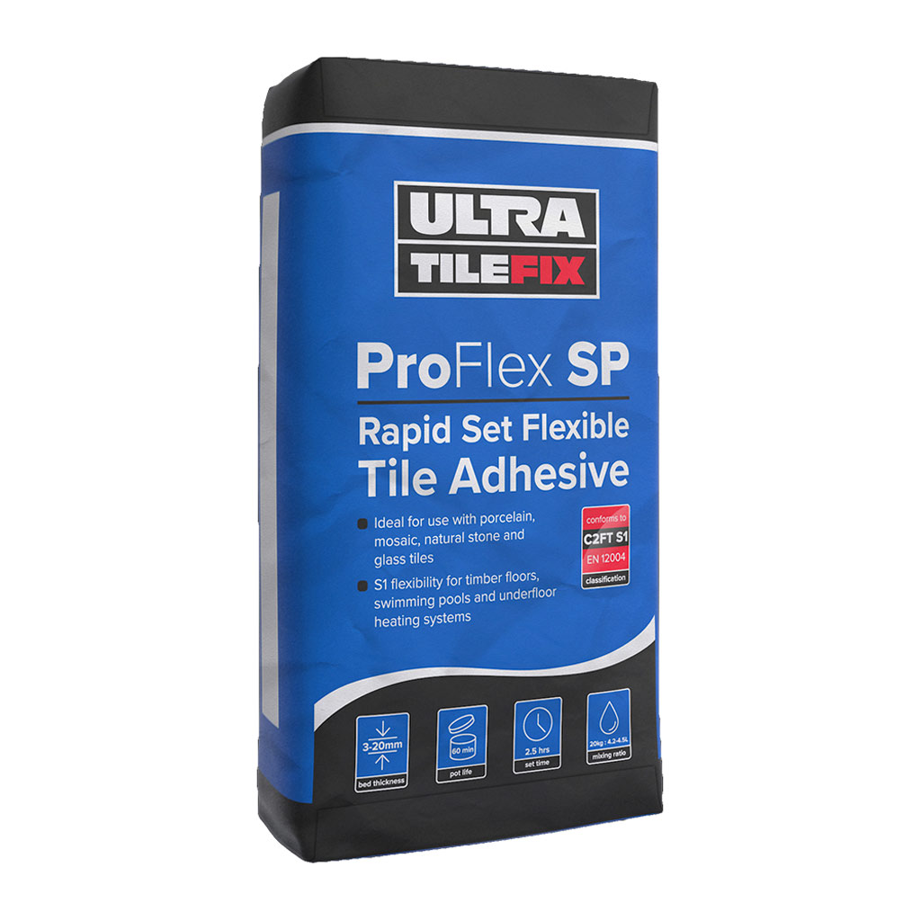 چسب پودری Ultratile Proflex 20 کیلوگرمی برای کاشی و سرامیک در فضاهای مرطوب
